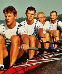 Tõnu Endrekson, Andrei Šilin, Igor Kuzmin, Silver Sonntak / 2002 treeningul Narvas